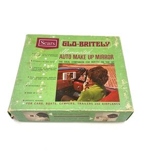 Mid Century Sears Car Mirror Make Up Mirror Vintage